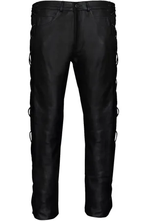 Infinity Heren geregen leren bikerjeans-Utah