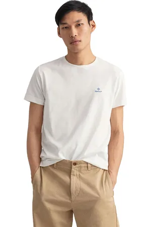 GANT | Heren T-shirt met ronde hals en contrastlogo