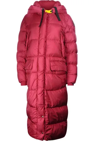 Parajumpers Mummy rode lange donsjack met capuchon