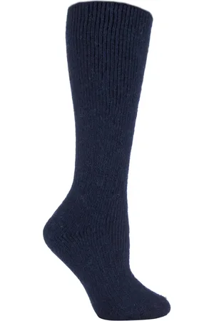 Heat Holders Dames extra lange 2,7 tog kniehoge wollen sokken - Indigo