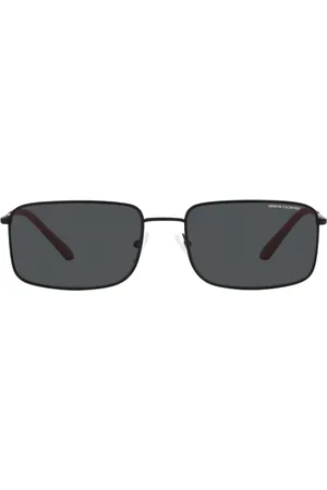 Armani Exchange Donkergrijze lens zwarte zonnebril