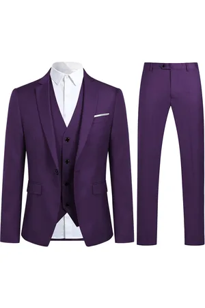 Allthemen 3-delig modieus slim-fit pak met één knoop