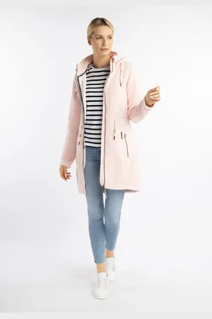 Schmuddelwedda Gebreide fleece jas fraully Dames roze melange