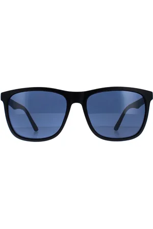 Calvin Klein CK20520S 001 matzwarte effen blauwe zonnebril