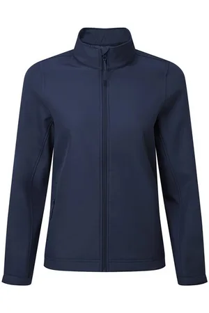 Premier Dames/Dames Windchecker Gerecycled Printable Soft Shell Jacket (Marine)