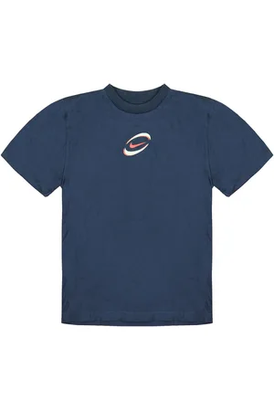 Nike Logo Kinderen Blauw T-Shirt
