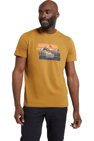 Mountain Warehouse Heren Mountain Explorer Organisch Katoenen T-Shirt (Beige)