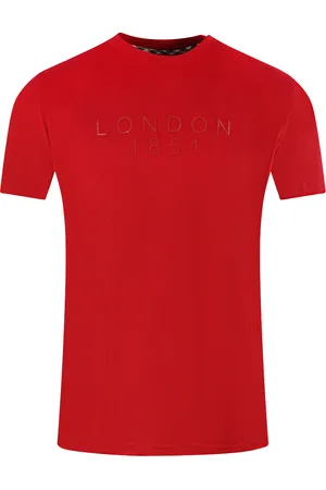 Aquascutum London 1851 Tape Logo Red T-Shirt