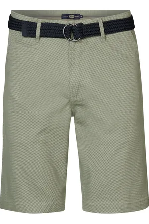 Petrol Industries Heren Chino Short met Riem Breezeify - Groen