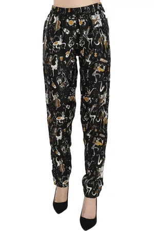 Dolce & Gabbana Jazz Club Print taps toelopende broek met hoge taille