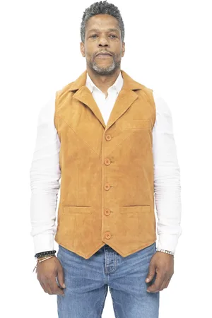 Infinity Heren klassiek glad geit suède leren vest-Exeter