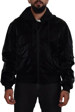 Dolce & Gabbana Nylon bomberjack met capuchon en volledige rits