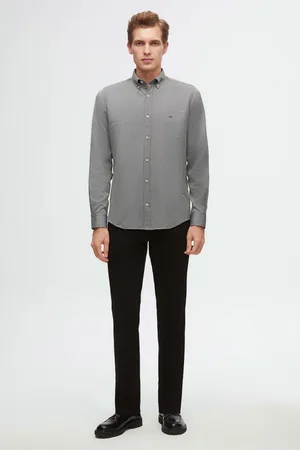 DS DAMAT Ds Damat Zwarte Slim Fit Elastische Lycra Zijzak Chino Broek