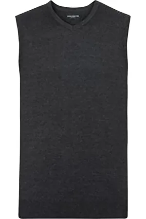 Russell Athletic Russell Collectie Heren V-hals Mouwloos Gebreide Trui-trui-top / Trui-trui ( mergel)