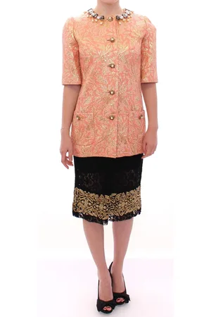 Dolce & Gabbana Zijde Kristal Brokaat Jas Jas