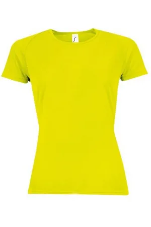 Sols Dames/dames Sportief T-Shirt met korte mouwen (Neon )