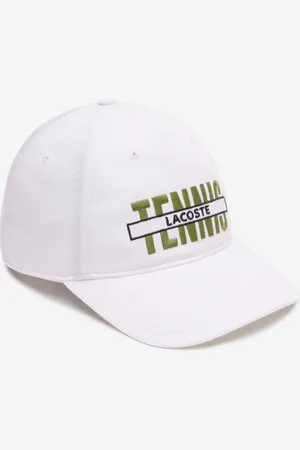 Lacoste Accessories Embroidered Cotton Gabardine Cap in White