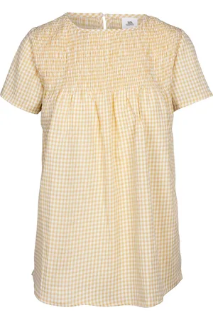 Trespass Dames/Dames Candice Gingham Smock Top (Licht maïs)