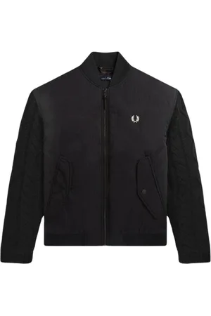 Fred Perry Bomberjack met kabelgebreide mouwen