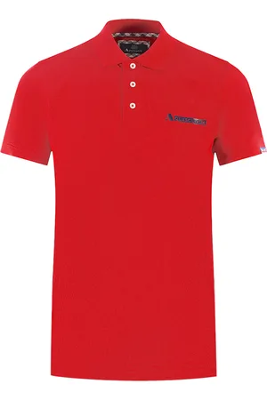 Aquascutum Boxed Logo Red Polo Shirt