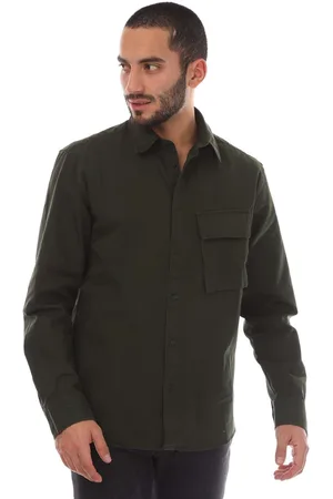 Belstaff Heren Garment Dye Cotton Scale Shirt in