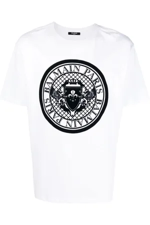 Balmain Gevlokt munt T-shirt in