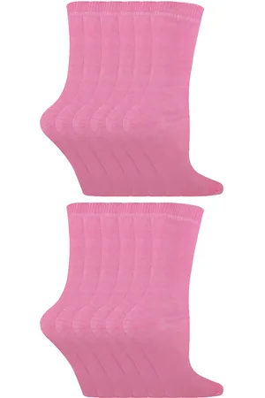 Sock Snob 12 paar katoenen effen kleurrijke casual kindersokken