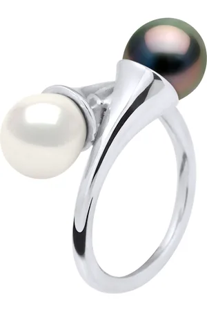 Diadema Ring YOU AND ME Tahitian Parels en Zoetwater 8-9mm White Gold