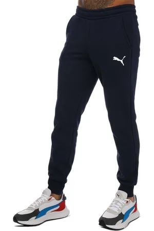 PUMA Heren Essentials Logo Sweatpants in Navy