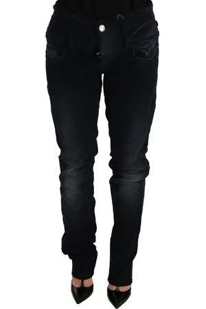 ACHT Washed Cotton Denim Low Waist Loose Fit Broek