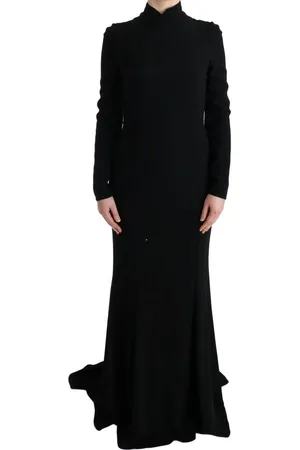 Dolce & Gabbana Lange Stretch Schede Jurk