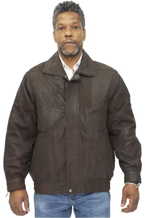Infinity Heren klassiek Harrington bommenwerper leren jack-Minsk