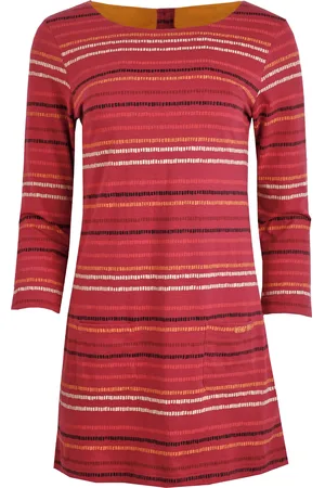 Weird Fish Dames/Dames Charlotte Gestreept Jersey Organic Tuniek (Donkerroze)