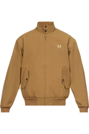 Fred Perry Gebonden bruine jas met ritssluiting