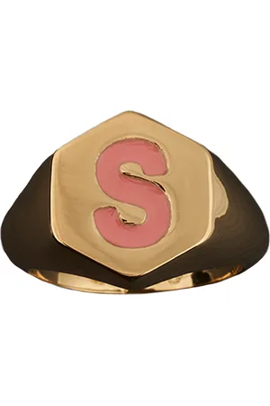 SUPERB Gouden zeshoekige koraalring vrouw