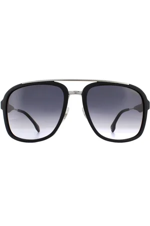 Carrera Aviator Mens Ruthenium Mat Black donkergrijze gradiënt zonnebril