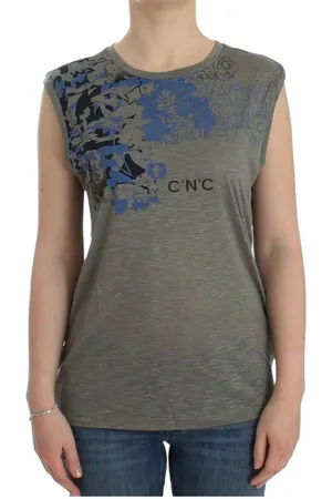 Costume National Mouwloos T-shirt Met Print