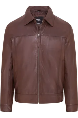 Infinity Heren Retro Klassiek Leren Harrington Bikerjack - Drammen