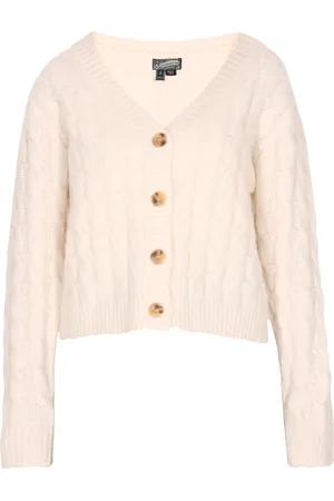 Dreimaster Vest Dames wol wit melange