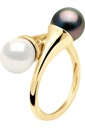 Diadema Ring YOU AND ME Tahitian Parels en Zoetwater 8-9mm Yellow Gold