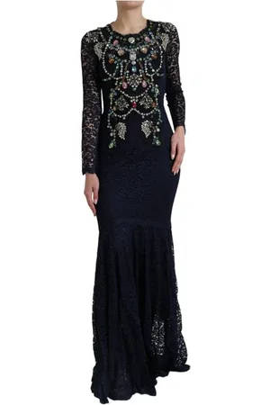 Dolce & Gabbana Floral Lace Long Gown Dress