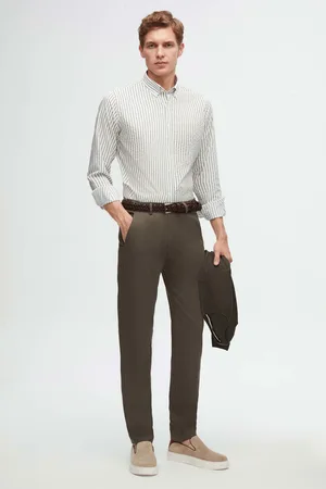 DS DAMAT Ds Damat Zwarte Slim Fit Elastische Lycra Zijzak Chino Broek