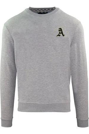 Aquascutum Embossed A Logo Grey Sweatshirt