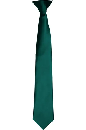 Premier Kleuren Heren Satin Clip Tie (Fles)