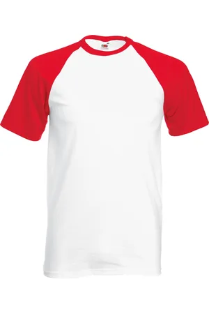 Fruit Of The Loom Heren baseballshirt met korte mouwen ( /Rood)