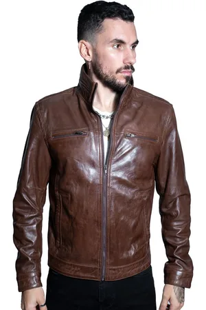 Infinity Heren klassiek leren bikerjack-Caracas