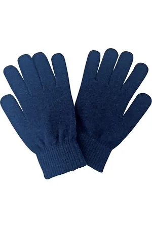 Sock Snob Gebreide magische handschoenen van thermo wolmix voor heren - Marine