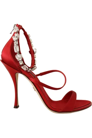 Dolce & Gabbana Met Kristal Versierde Satijnen Sandalen