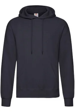 Fruit Of The Loom Unisex Volwassenen Klassiek Sweatshirt met capuchon (Donker Marine)