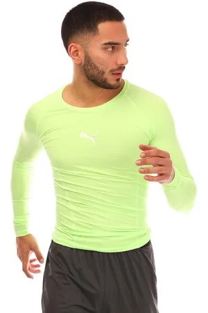 PUMA Heren LIGA Baselayer T-shirt met lange mouwen in Lime